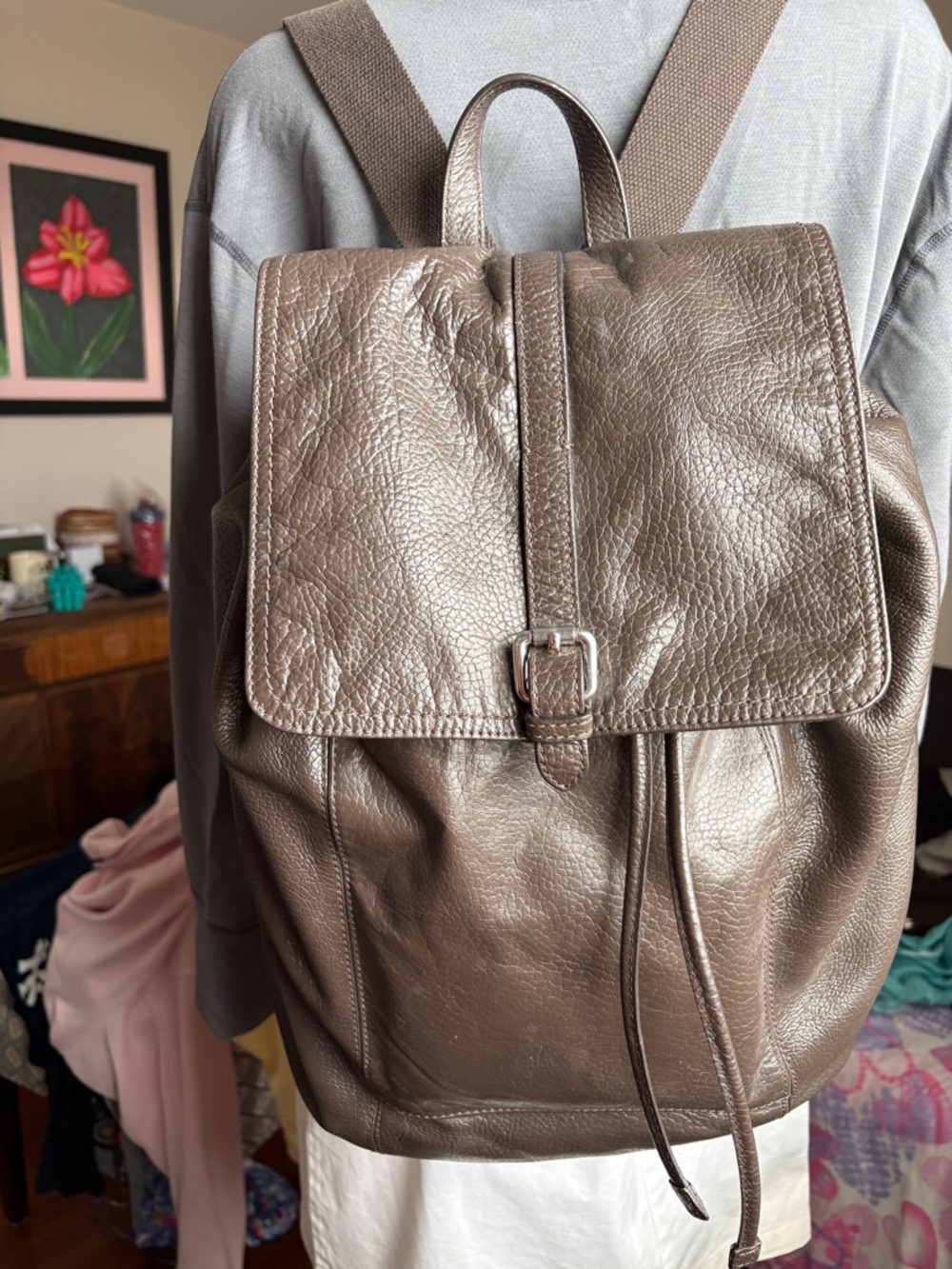 Cole Haan Dark Brown Leather Backpack